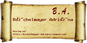 Büchelmayer Adriána névjegykártya